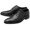 Frank Wright Mens Black Work Lace-Up Brogue Shoes
