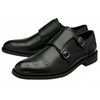 Frank Wright Mens Black Monk Shoe With 2 Straps