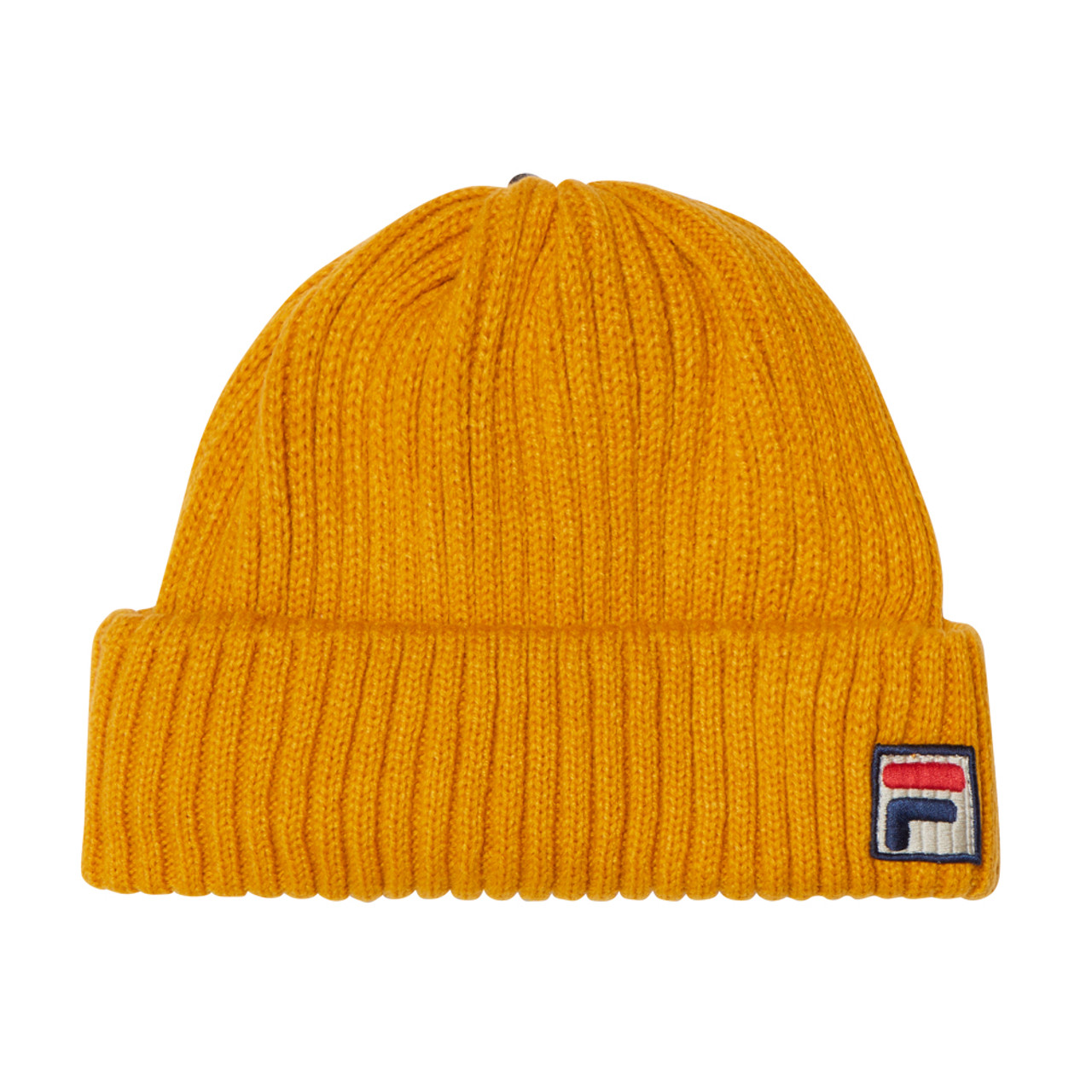 Fila Yellow Ribbed Beanie