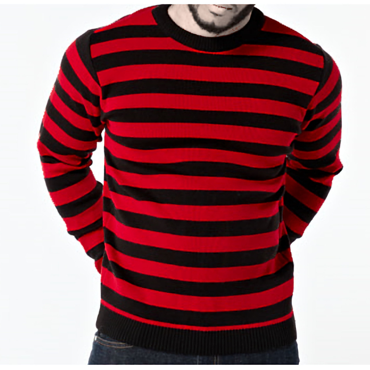 Red and black sale striped shirt mens