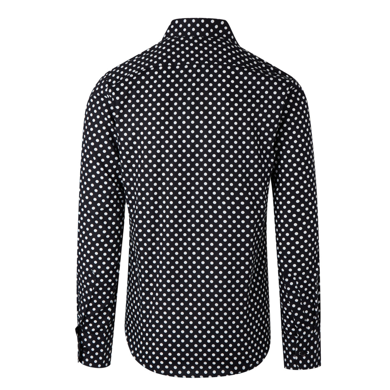 Chenaski Mens 70s Polka Dot Retro Hippy Shirt - Retro Star