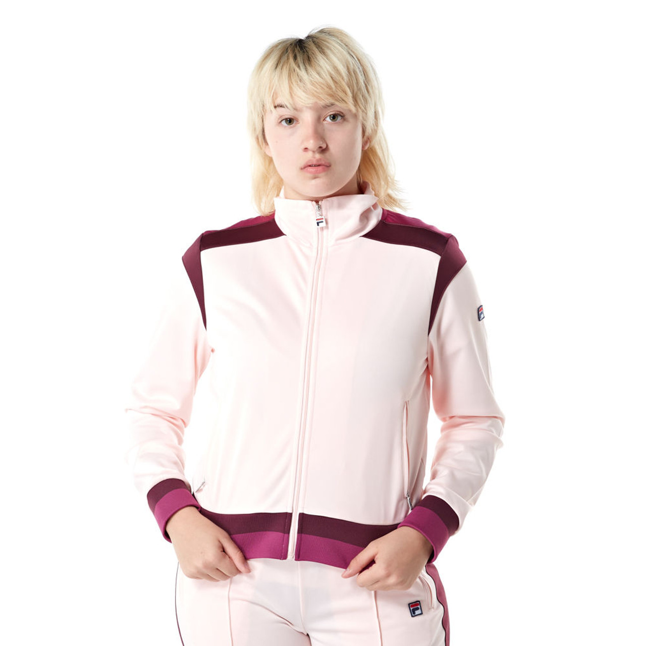 Women's Fila Sandy Pale Pink & Grape Track Pants