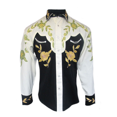 Rockmount Mens 2-Tone Western Embroidered Cowboy Shirt