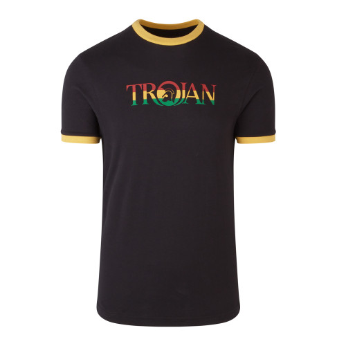 Mens Trojan Records Retro Ska Reggae Rasta Knitted T-Shirt