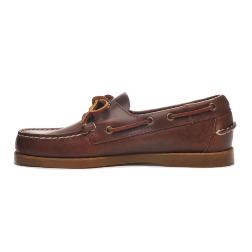 Sebago Men's Boat Shoes Dockside Portland Waxed Leather Upper & Lining - Rubber Sole