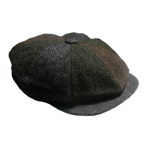 Denton Gatsby Wool Patchwork Baker Boy Retro Cap