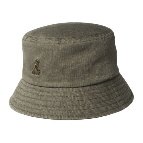 Kangol 100% Cotton Retro Washed Green Bucket Hat