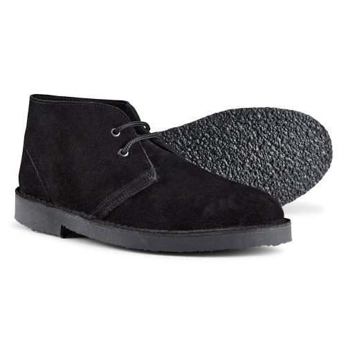 Roamers Men's Original Black Suede Mod Leather Desert Boots