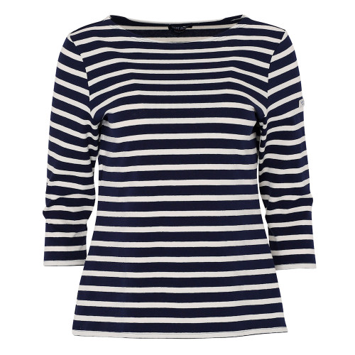 Saint James Womens Huitriere III Breton 3/4 Sleeve Navy/Ecru T-Shirt