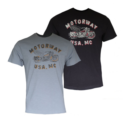 Schott NYC Mens DRISS Retro Motorbike T-Shirt