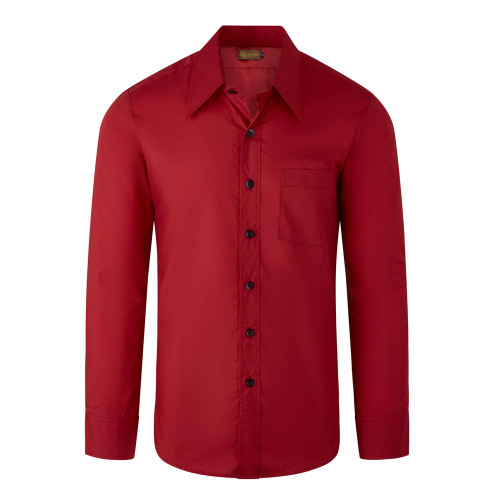 Chenaski Mens Basic Bordeaux Retro Shirt