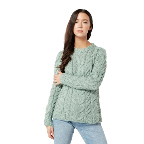 Aran Woollen Mills Womens Supersoft Merino Raglan Sweater