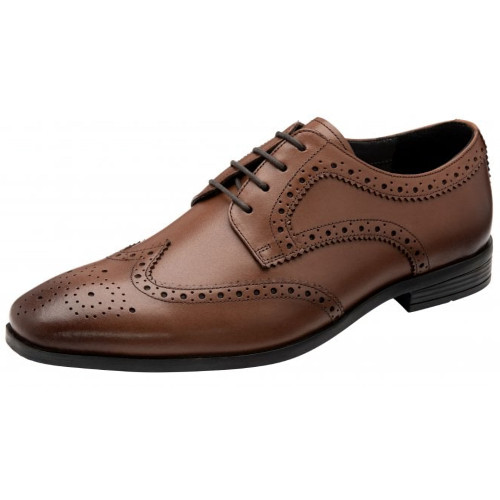 Frank Wright Mens Tan Work Lace-Up Brogue Shoes