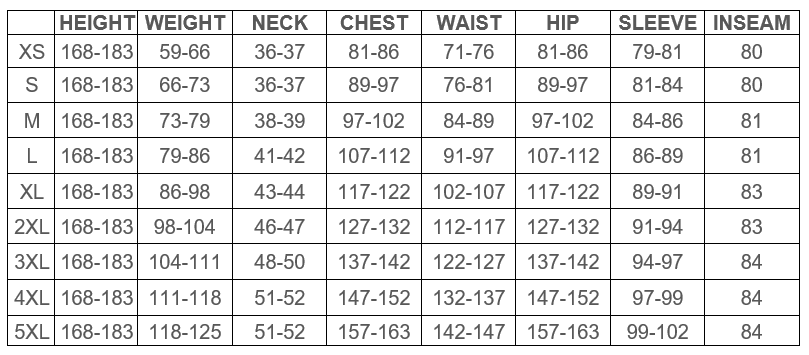 mephisto size chart