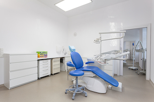 Exam room in dentist office