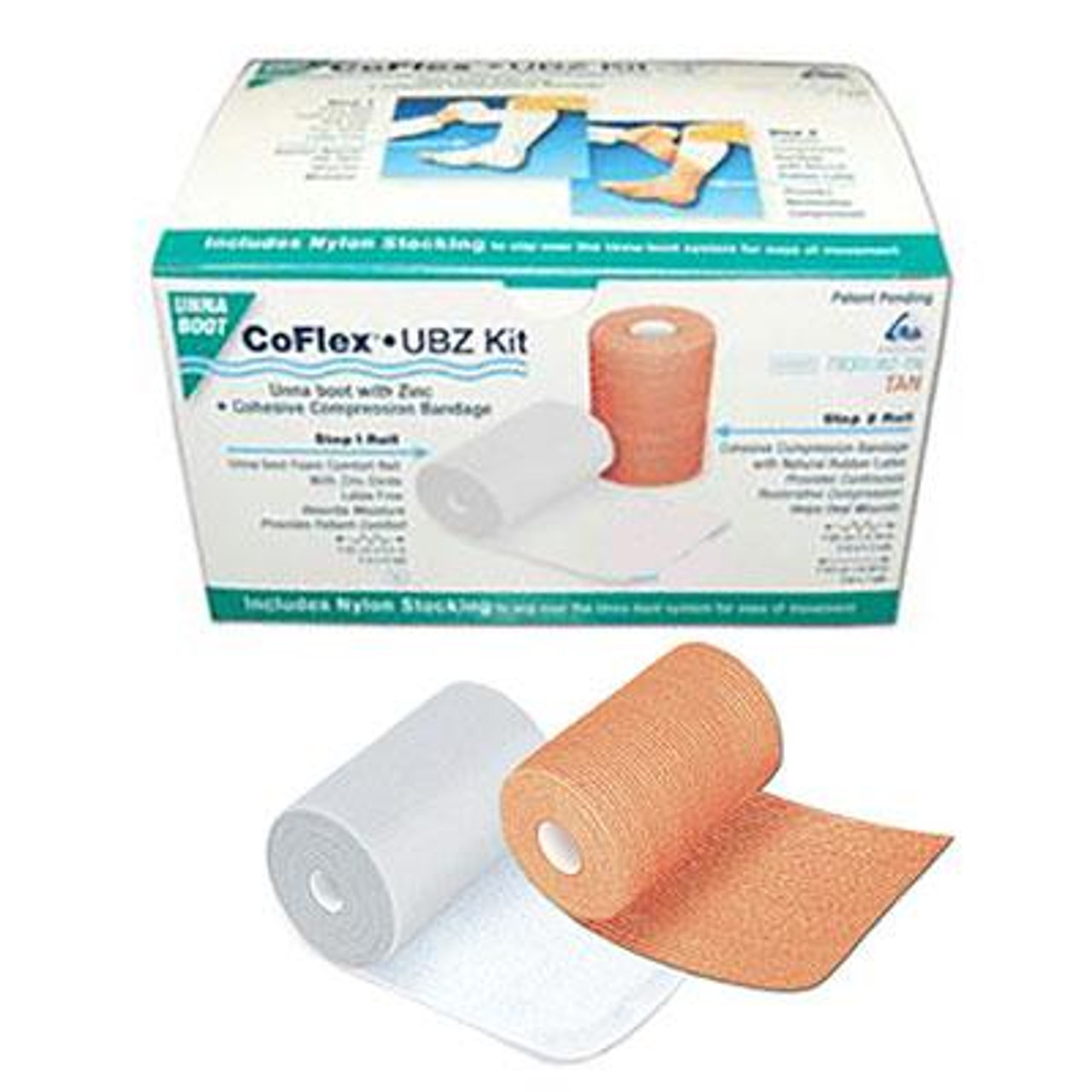 2 UNNA Z Unna Boot with Zinc and Calamine Medline Compression 3” X 10 Yd.