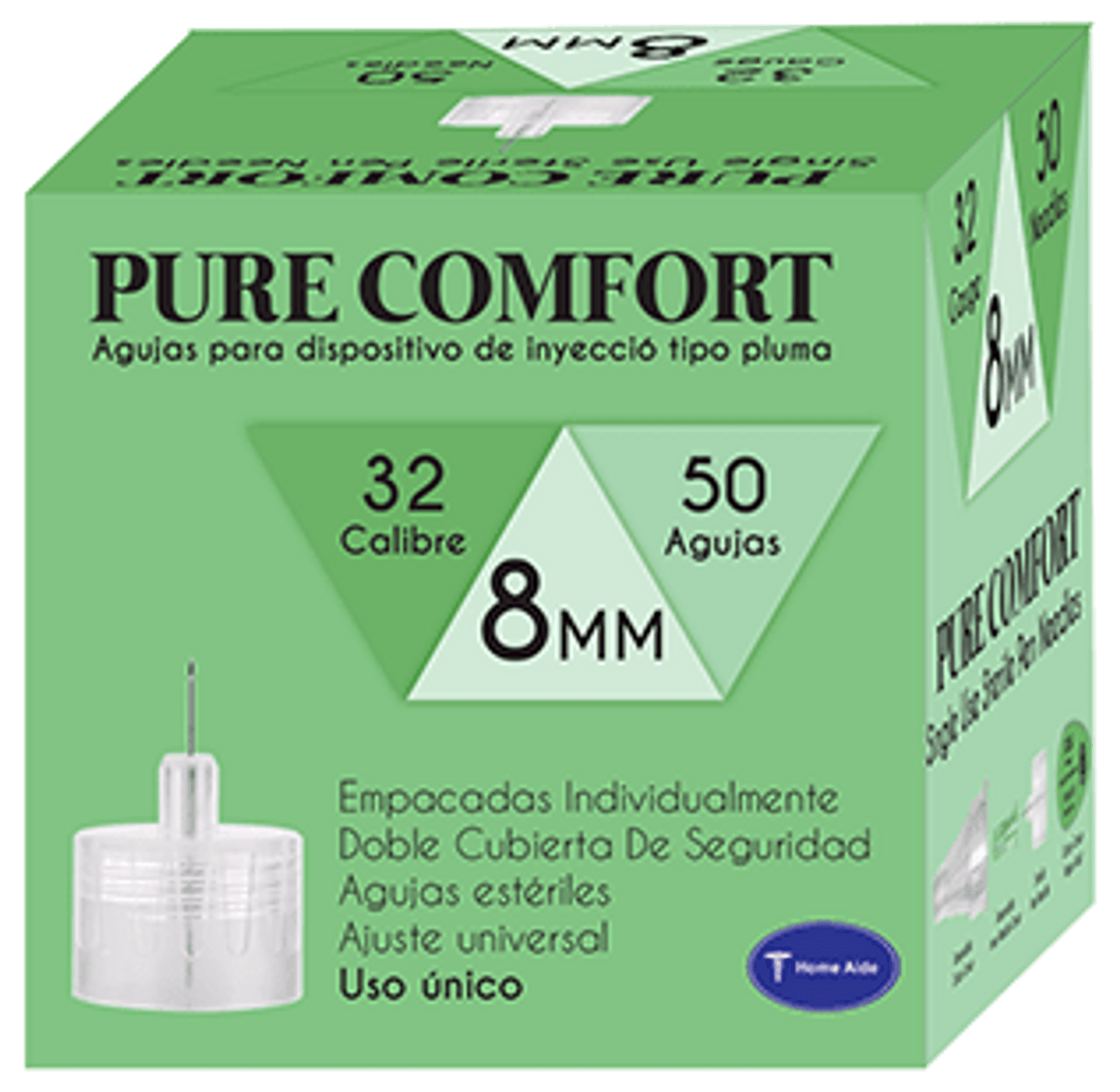 Homeaide Pure Comfort Pen Needles 32G 4mm 50ct - Diabetes Store