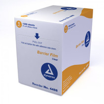 PERFORATED DENTAL BARRIER FILM ROLL, 4" X 6", CLEAR, 1200BOX
