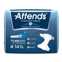 Attends® Overnight Briefs, XL, 58" to 63" Circumference