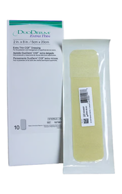 Duoderm extra thin dressing 2" l x 8" w size, adhesive