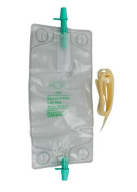 
Dispoz-a-bag Leg Bag With Rubber Cap Valve And Latex Straps, 9 Oz.
