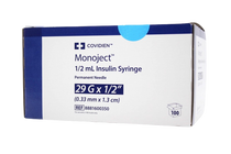 Monoject Softpack Insulin Syringe 29g X 1/2", 1/2 Ml