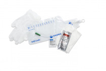 Self-cath unisex closed system intermittent catheter kit 16 fr, straight tip, with a self-cath intermittent catheter, 1100cc seamless vinyl collection bag
