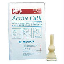 Coloplast Active Cath® Male External Catheter with Wide Watertight Adhesive Seal, Extended Wear, Latex, Medium, 28mm