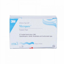 3M Micropore Standard Hypoallergenic Paper Surgical Tape with Rayon Backing, White, Latex-free 3" x 10 yds