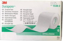 3M Durapore Silk-Like Cloth Surgical Tape, 2" x 10 yds