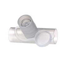 Teleflex In-line Valved Nebulizer Tee, 22mm x 22mm OD, 18mm ID