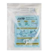 AMT Mini ONE Continuous Feeding Set 24" L, Right Angle Connector with Clear Y-Port Adapter, Clear Tubing, DEHP free - REPLACES ITEM # AK82422