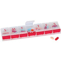 Apothecary Products 7-Day Push Button Pill Reminder, XL (2" x 8-3/4")