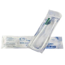 Cure Male Pocket Catheter 12Fr, 16" L, Latex-Free, Straight Tip, Smooth Polished Eyelets
