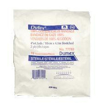 Derma Sciences Dutex® Conforming Bandage, 2-Ply, 100% Cotton, Sterile, 4" x 4-1/10yd