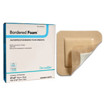 Dermarite Bordered Foam Waterproof Wound Dressing, 6" x 6"