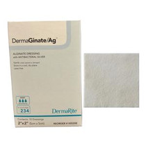 Dermarite DermaGinate® Ag Alginate Wound Dressing, with Antibacterial Silver, 2" x 2"