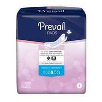 Prevail® Bladder Control Moderate Pad White, Latex Free 11"