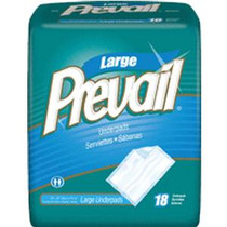 Prevail® Disposable Underpads, Green, Large, 23" x 36"