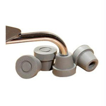 Medline Industries GuardianQuad Cane Tip with Reinforcing Metal Insert 1/2" Diameter, Gray, Heavy-duty Rubber