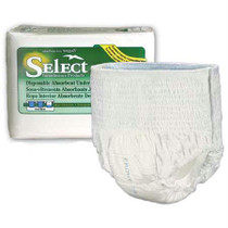 Tranquility Select Youth Disposable Absorbent Underwear X-small Fits 65-85lbs,  15" - 25"