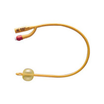 Teleflex Medical Inc Gold Silicone Coated 2-Way Foley Catheter 20Fr 16" L, 30cc Balloon Capacity, Sterile, Latex