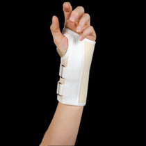 Leader Deluxe Carpal Tunnel Wrist Support, White, X-large/left