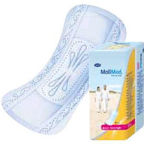 MoliCare Premium Lady Pad, 1 Drop Absorbency Level, 8.5" x 4", Non-woven, Latex-free