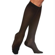 Sigvaris Soft Opaque Women's Calf-High Compression Stockings Large Long, Black