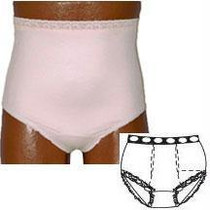 Options Ladies' Basic With Built-in Barrier/support, Soft Pink, Dual Stoma, X-large 10, Hips 45" - 47"