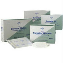 MedlineIndustries SuresiteTransparent Two Handle Film Dressing 4" L x 5" W Rectangle Shape Latex-free, Waterproof, Adhesive