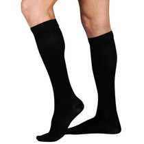 Juzo Soft Knee High With Silicone Border, 20-30 Mmhg, Full Foot, Regular, Black, Size 4