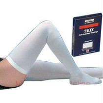 T.E.D Thigh-Length Continuing Care Anti-Embolism Stockings, Latex-Free, Large Long, White