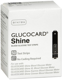 Glucocard Shine Blood Glucose Test Strip (50 Count) Box (50 Each)